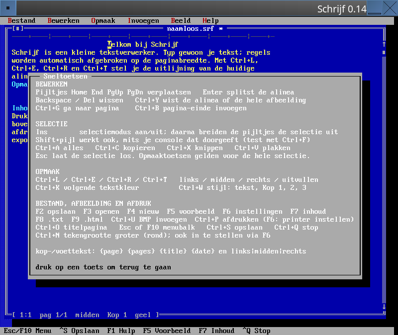 Screenshot Schrijf